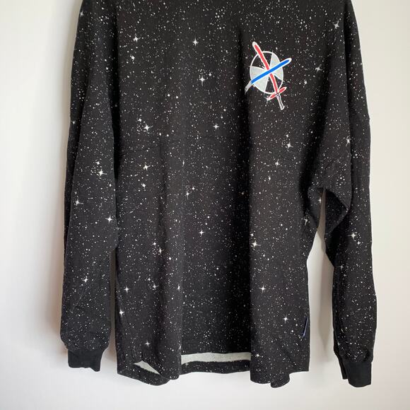 Disney Rise of Skywalker Spirit Jersey Womens Medium Black Longsleeve Graphic - Picture 4 of 13